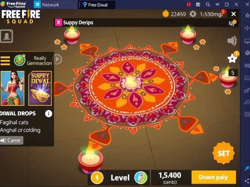 Free Fire Clash Squad Diwali event with diya supply drops and rangoli designs